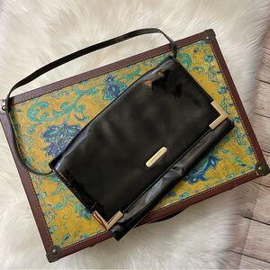 Michael Kors Beverly Patent Leather Clutch/Shoulder Bag